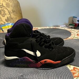 Nike Black and Purple Air Sneakers